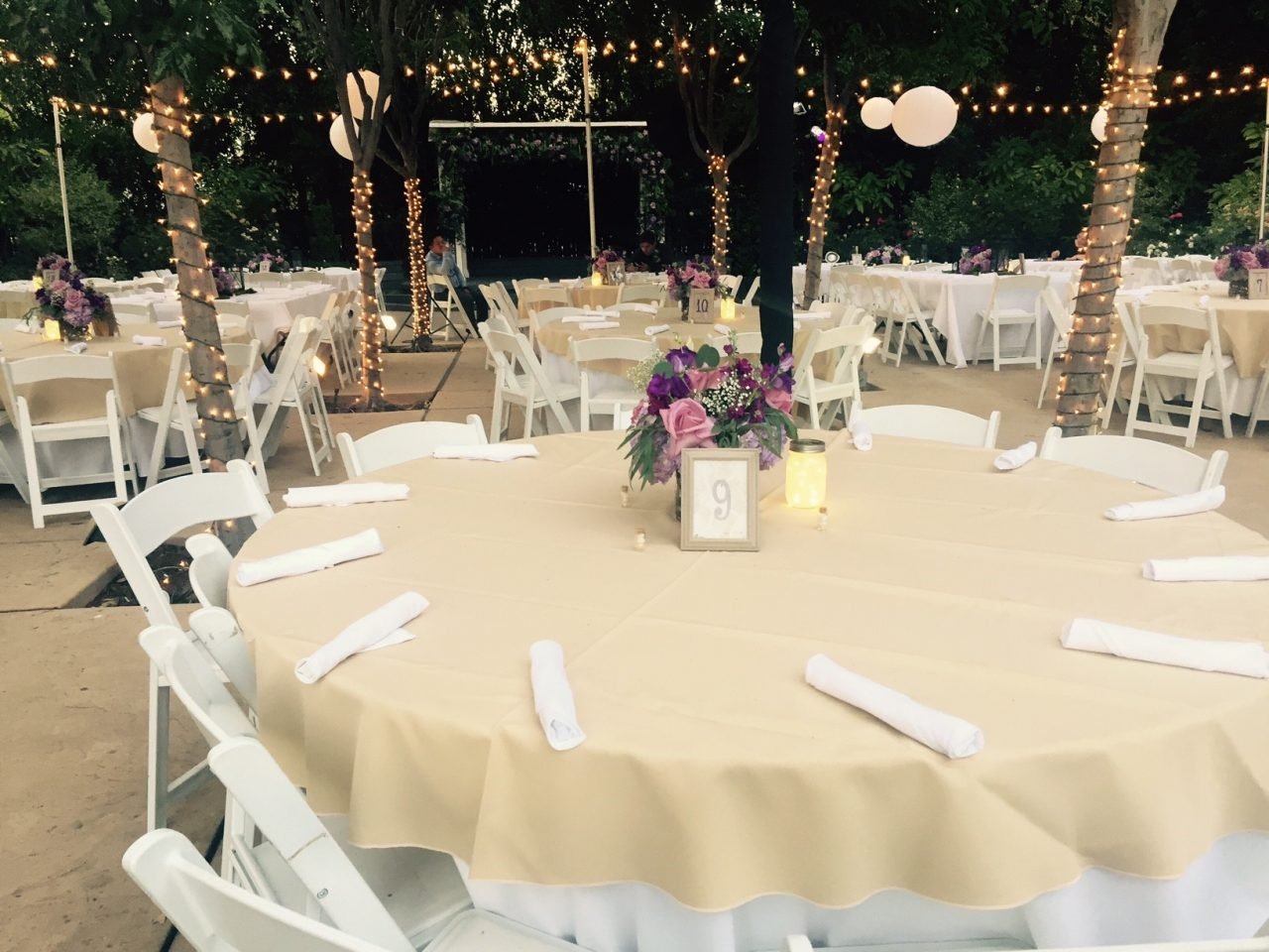 Wedding lighting setup